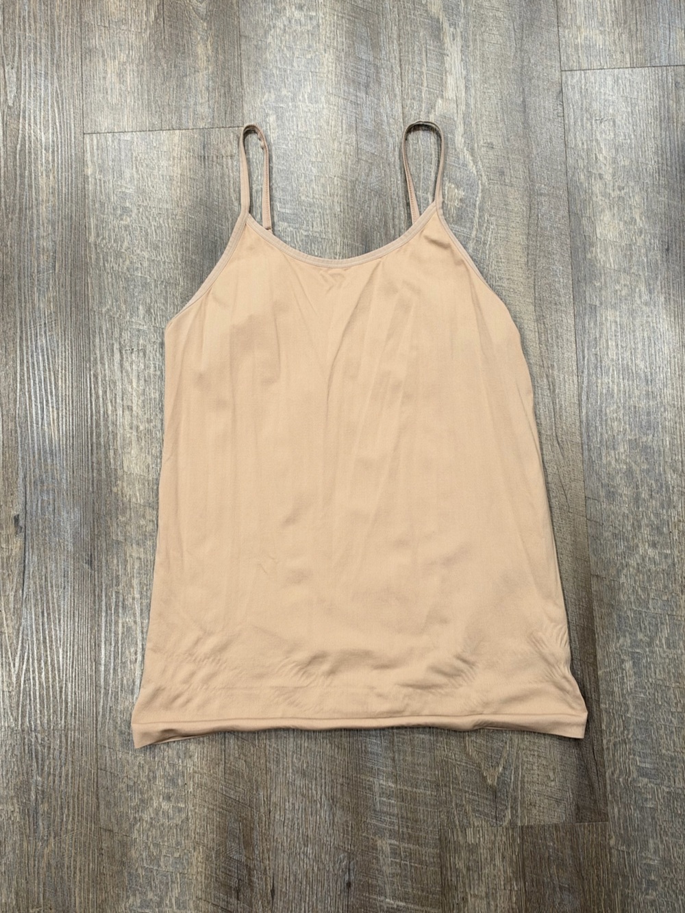 Women’s Beige Spaghetti Strap Tank Top plus size